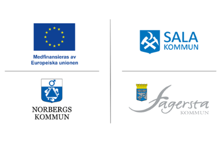 Deltagande kommuner och ESF:s logotyper.